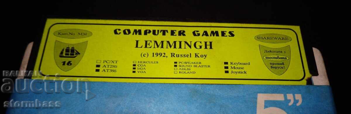 Dischetă Lemmings 1992 joc 5,25'' MS-DOS cu preț 50.00 BGN | € 25.56