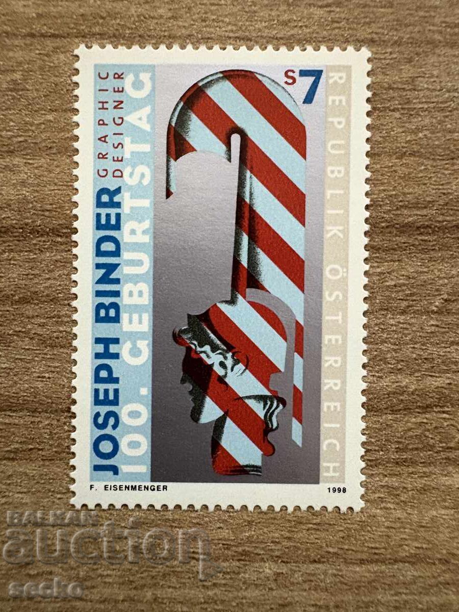 Αυστρία - 100 γρ. από τη γέννηση του Josef Binder (1998) MNH