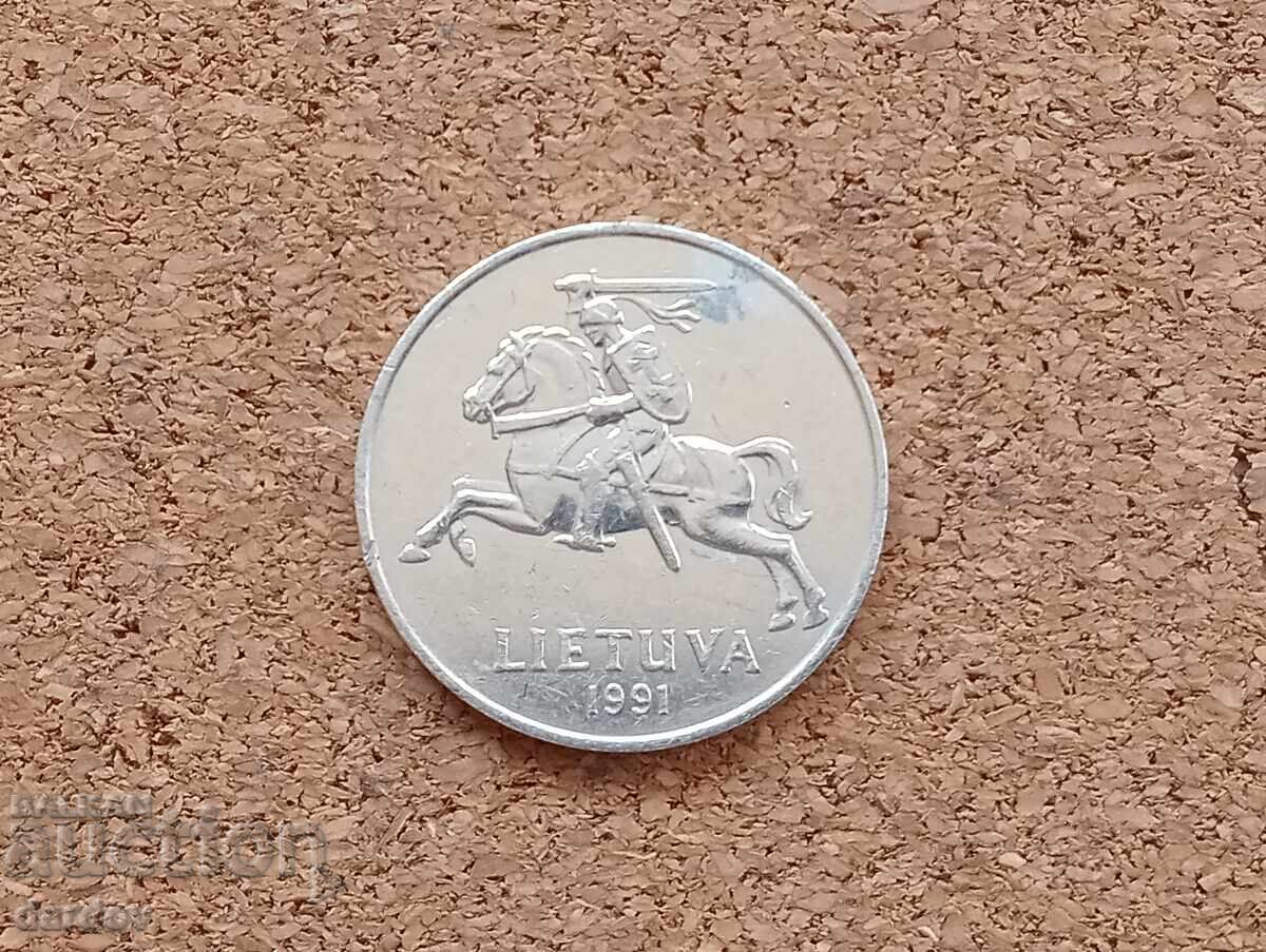 Λιθουανία 2 λεπτά 1991 g με τιμή 0.35 BGN | € 0.18