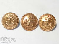 BUTOANE DE MARINĂ MILITARĂ AURITE