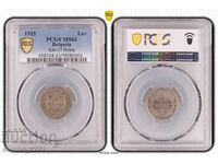 1 lev 1925 MS 63 PCGS