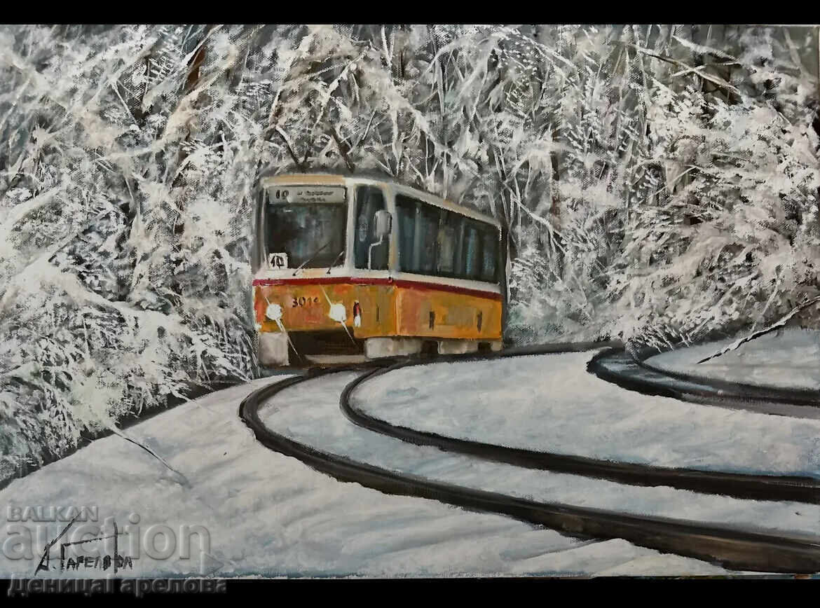 Denitsa Garelova Painting 60/40 "Winter Etude from Lozenets district" with price € 88.00 | 172.11 BGN