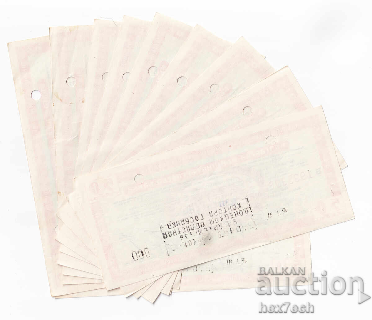 ❤️ ⭐ Cecuri de călătorie 50 de leva 10 bucăți cu numere consecutive ⭐ ❤️ cu preț 29.99 BGN | € 15.33 ❤️ ⭐ Cecuri de călătorie 50 de leva 10 bucăți cu numere consecutive ⭐ ❤️ cu preț 29.99 BGN | € 15.33