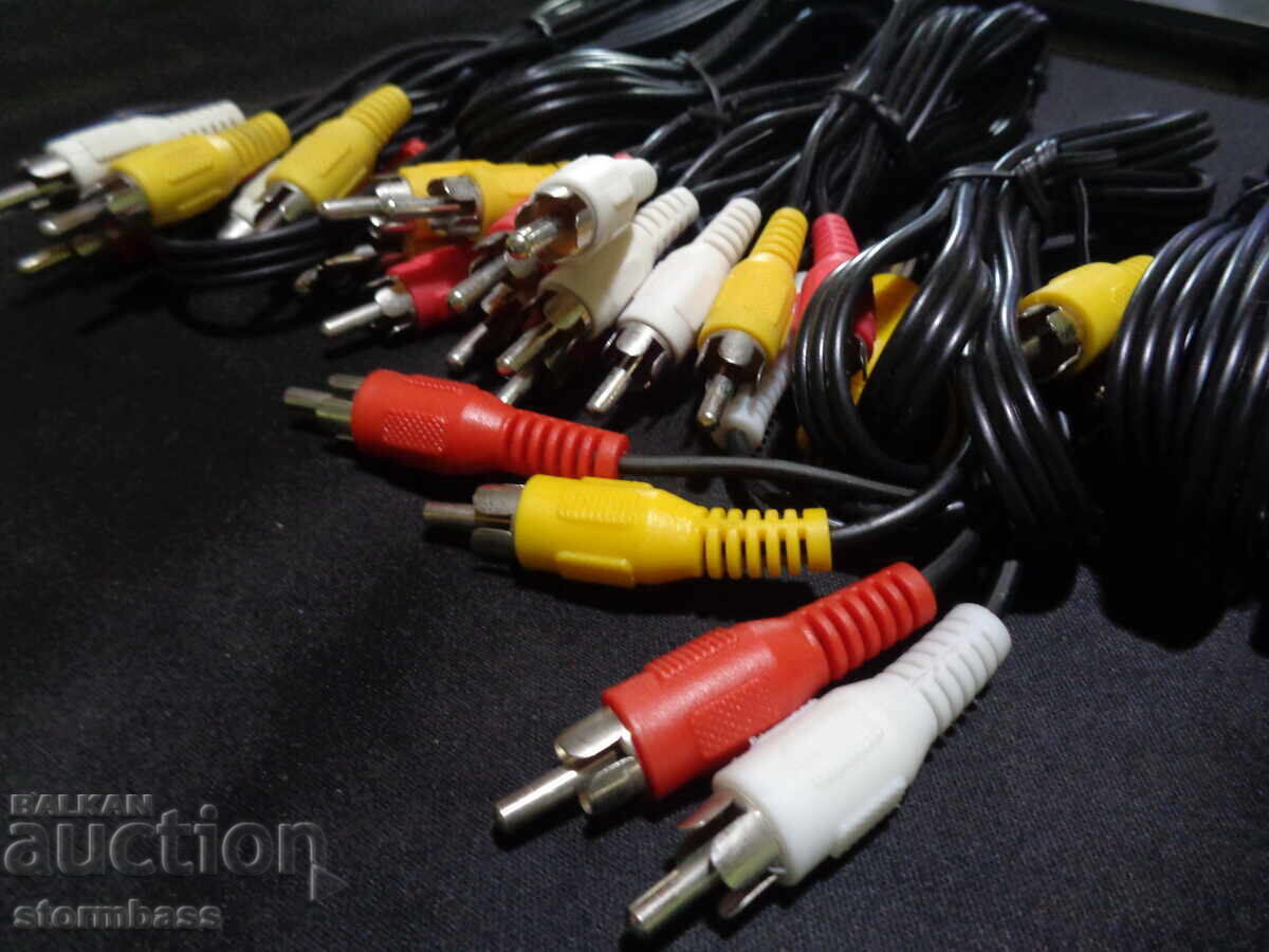 Audio video cable RCA 3RCA, 1.5 meters with price 4.00 BGN | € 2.05