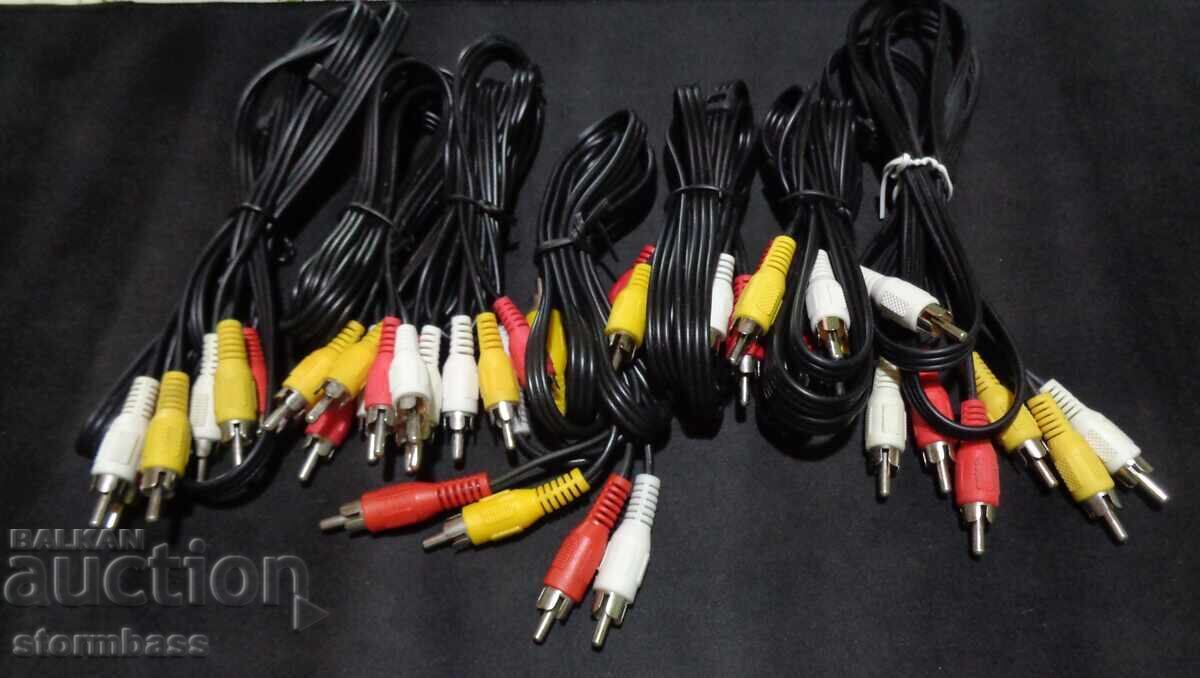 Audio video cable RCA 3RCA, 1.5 meters