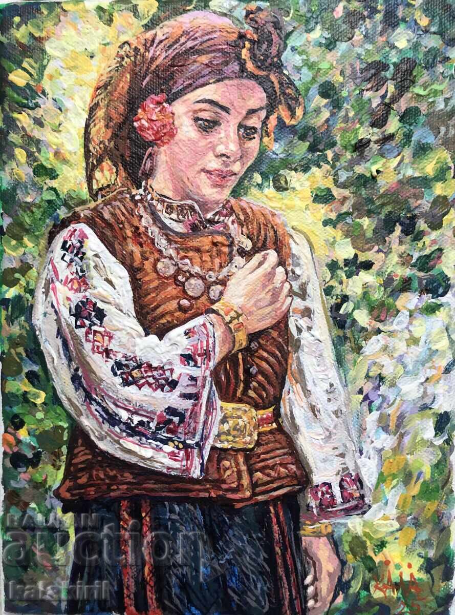 "Μικρή ομορφιά σε πράσινο φόντο"