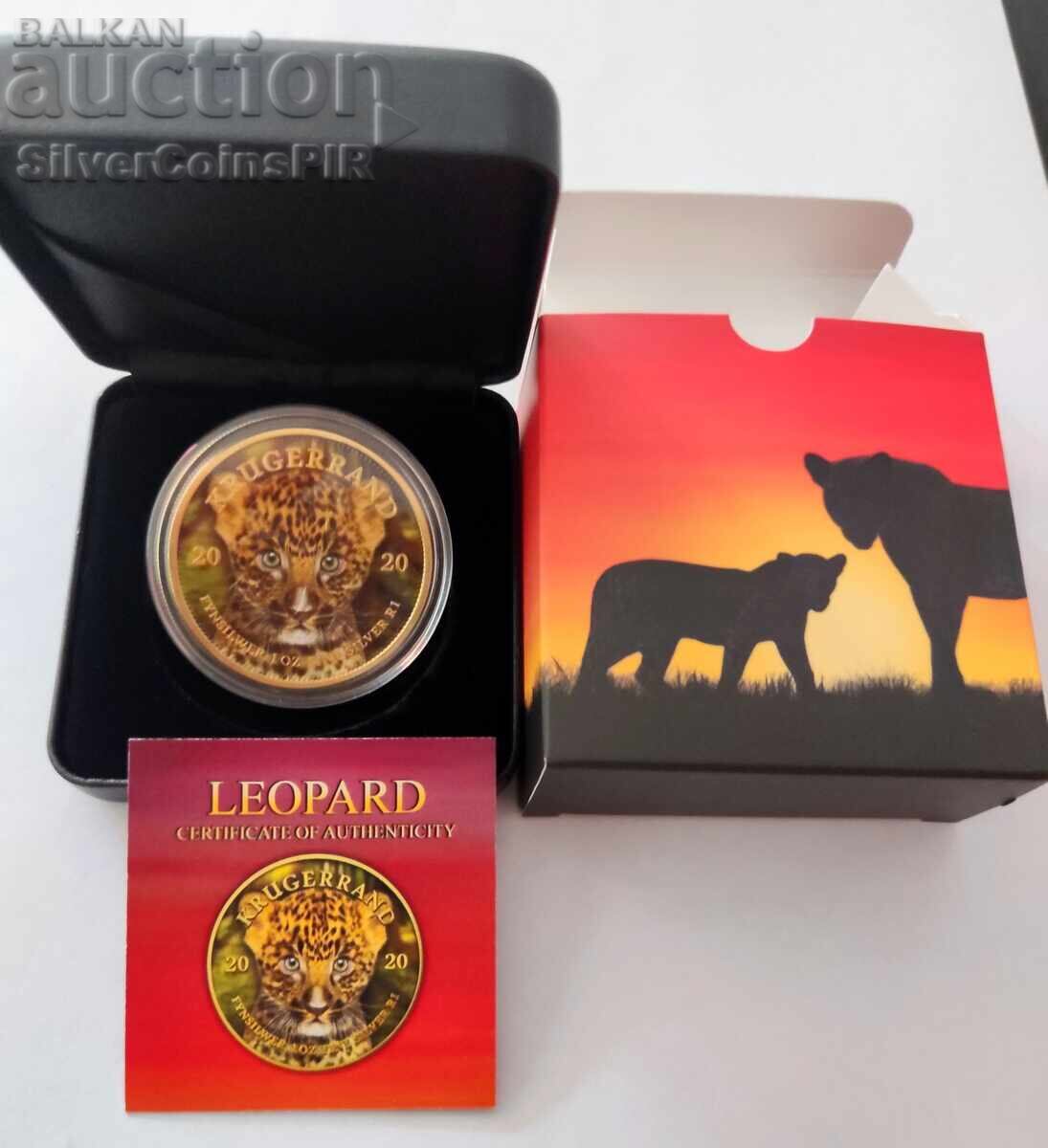 Silver 1 oz Leopard Cub Big 5 Africa Babies 2020 South Africa with price 170.00 BGN | € 86.92 Silver 1 oz Leopard Cub Big 5 Africa Babies 2020 South Africa with price 170.00 BGN | € 86.92