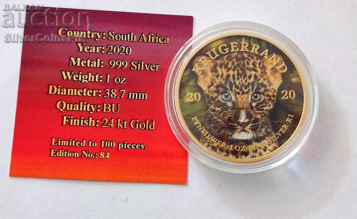 Auction Silver 1 oz Leopard Cub Big 5 Africa Babies 2020 South Africa Auction Silver 1 oz Leopard Cub Big 5 Africa Babies 2020 South Africa
