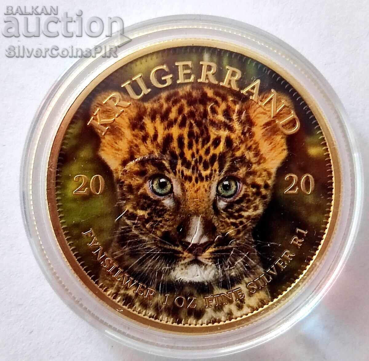 Silver 1 oz Leopard Cub Big 5 Africa Babies 2020 South Africa Silver 1 oz Leopard Cub Big 5 Africa Babies 2020 South Africa