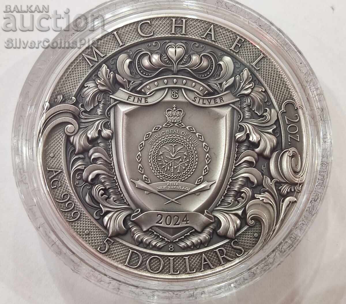 Silver 2 oz Archangel Michael 2024 Niue Islands - 5 Silver 2 oz Archangel Michael 2024 Niue Islands - 5