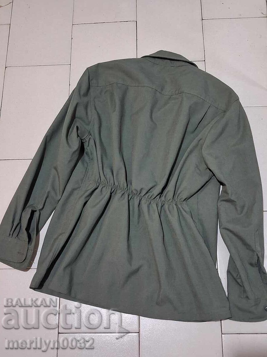 Jachetă cămașă ofițerească de la uniforma de vară de câmp a BNA din anii '60 cu preț 69.00 BGN | € 35.28