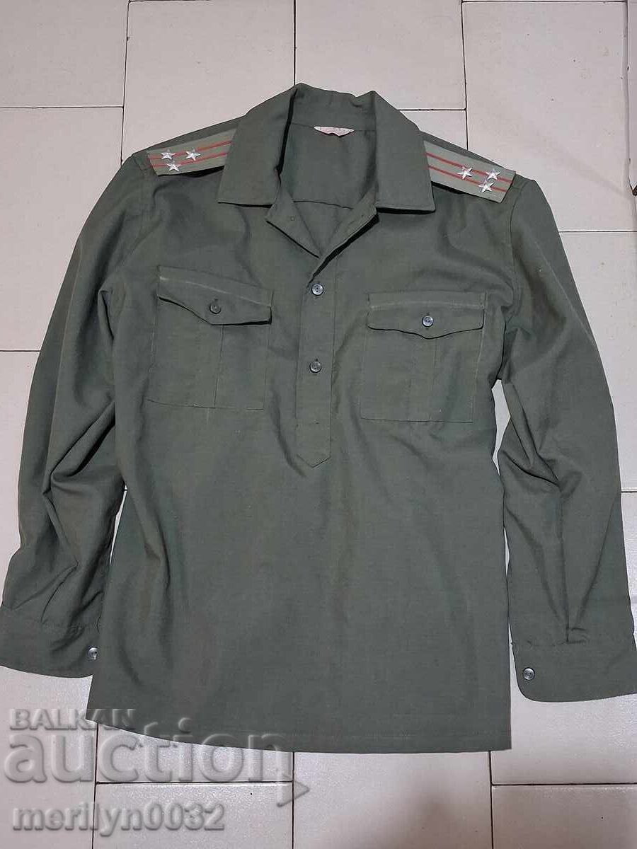 Jachetă cămașă ofițerească de la uniforma de vară de câmp a BNA din anii '60