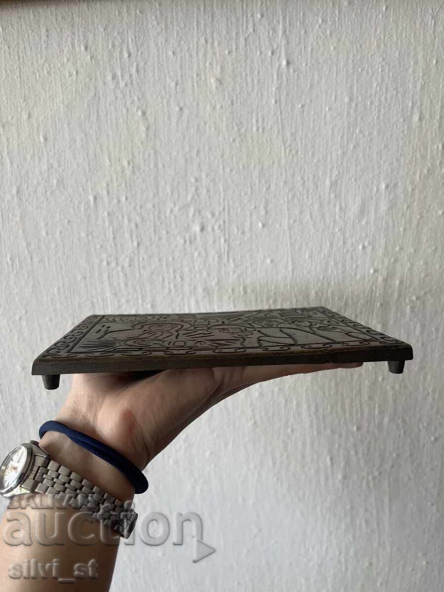 Auction Bronze religious plaque Auction Bronze religious plaque