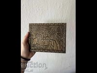 Bronze religious plaque