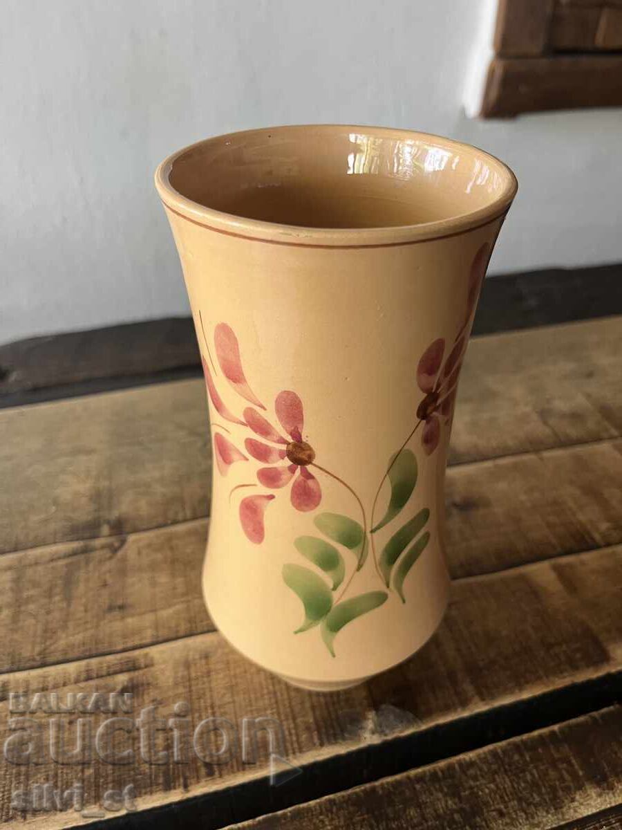Vase / Ceramic painted vase with price 10.00 BGN | € 5.11 Vase / Ceramic painted vase with price 10.00 BGN | € 5.11