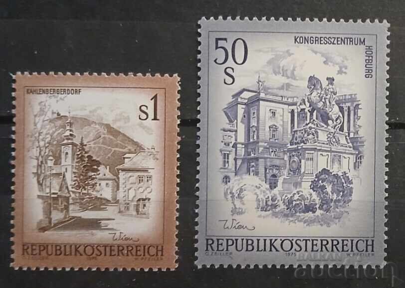 Austria 1975 Buildings/Horses MNH