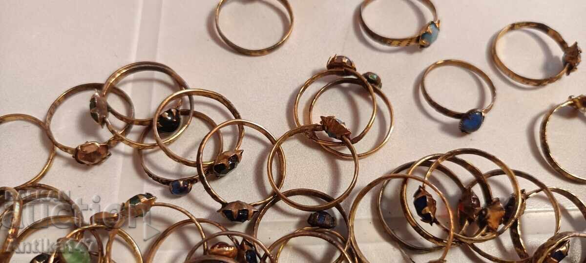Vintage rings from the last century - 164 pieces mix of models - 6