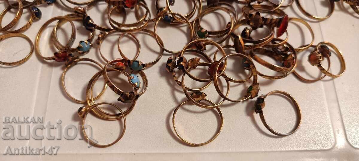 Vintage rings from the last century - 164 pieces mix of models - 7