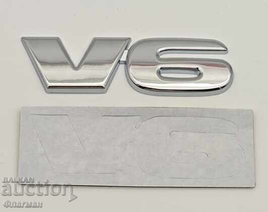 Embleme noi "V6" - 82 mm/24 mm - 5 Embleme noi "V6" - 82 mm/24 mm - 5