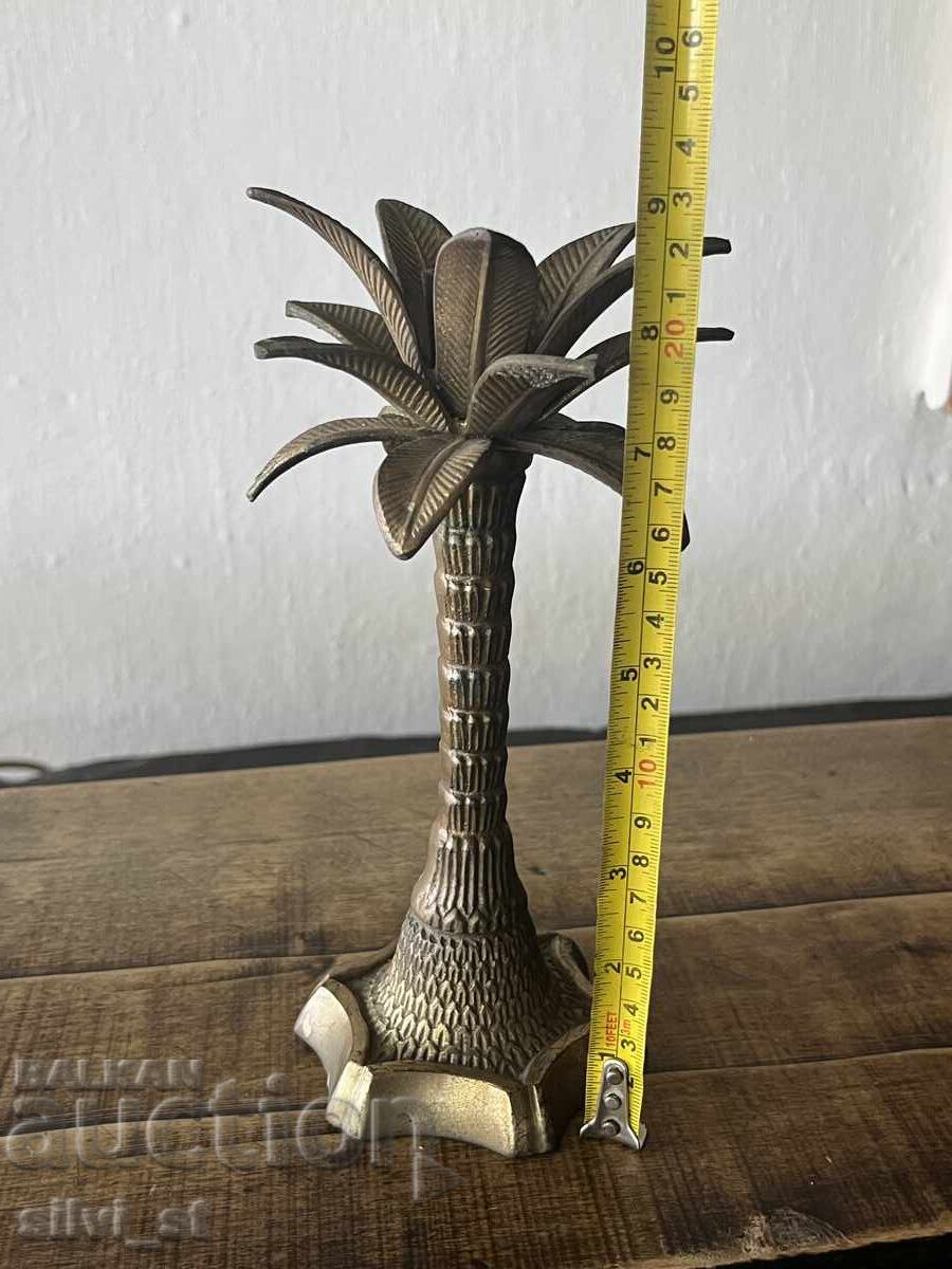 Brass candlestick / Palm - 5 Brass candlestick / Palm - 5