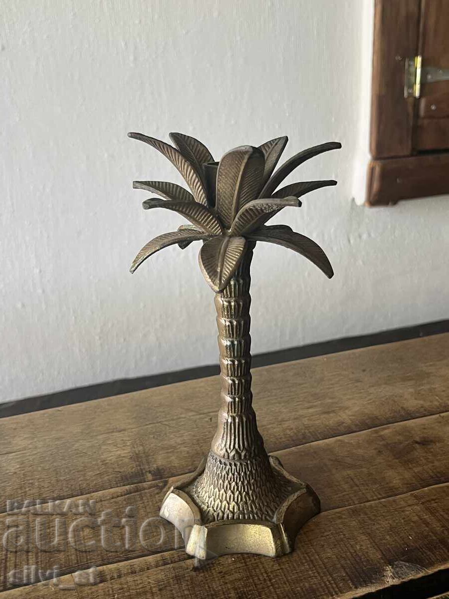 Brass candlestick / Palm Brass candlestick / Palm