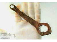 Mânere de ușă din fier forjat antic cu bară