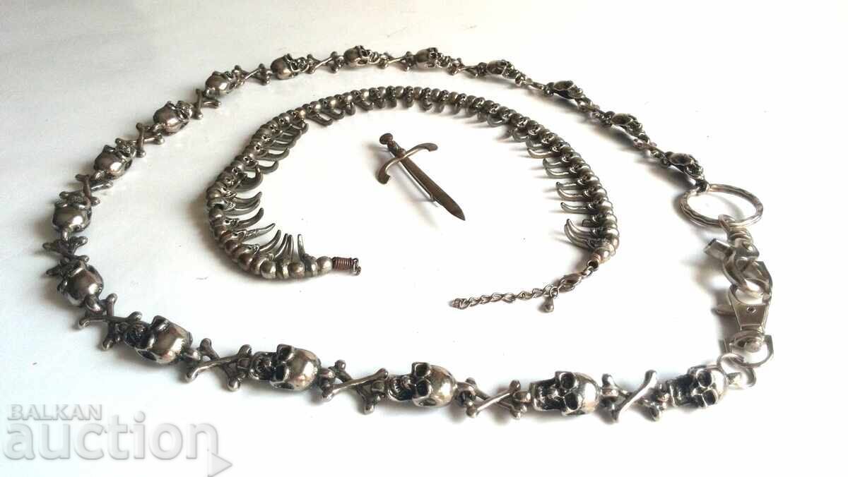 Стари метъл пънкарски синджири и значка меч - 5 Стари метъл пънкарски синджири и значка меч - 5