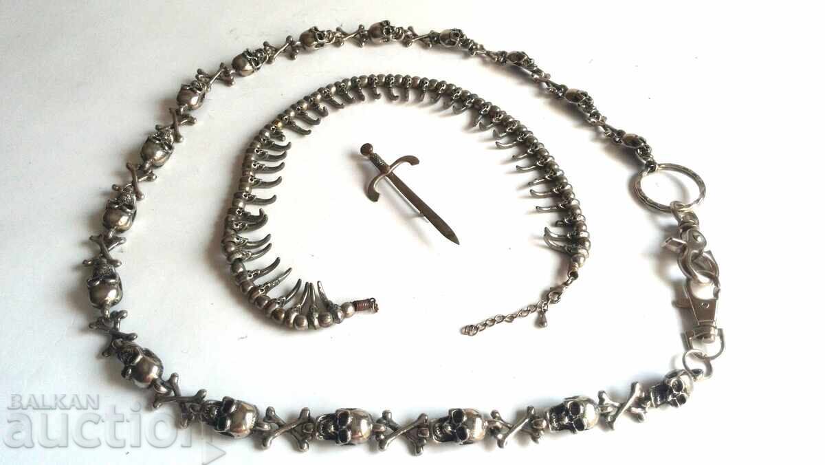 Стари метъл пънкарски синджири и значка меч - 6 Стари метъл пънкарски синджири и значка меч - 6