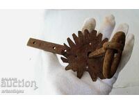 Mânere de ușă din fier forjat antic cu bară