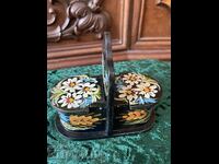 Soliță-lemn, pictată 11/11 cm