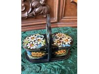 Soliță-lemn, pictată 11/11 cm