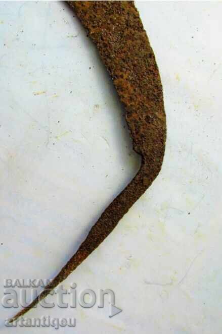 Ancient iron knife, sickle scythe F1 - Very rare - 5