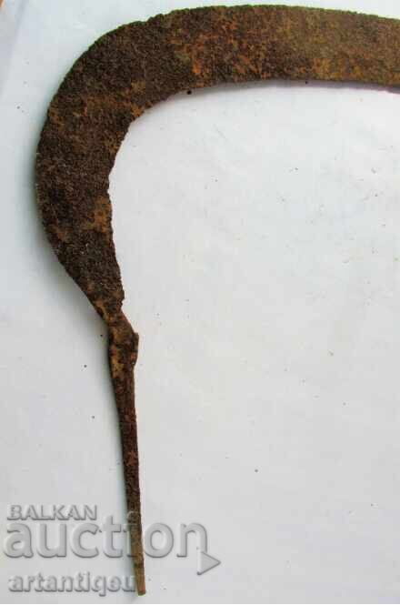 Ancient iron knife, sickle scythe F1 - Very rare - 6