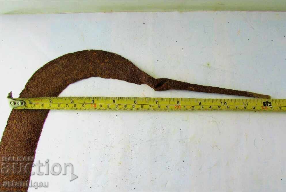 Ancient iron knife, sickle scythe F1 - Very rare - 7