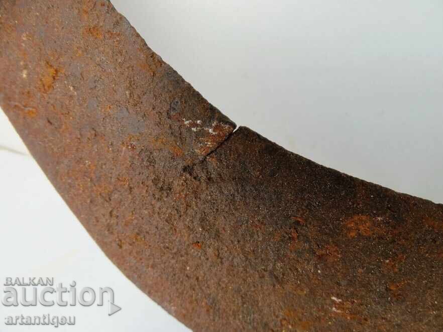 Αρχαίο σιδερένιο μεγάλο μαχαίρι, δρεπάνι Κοσέρ – πολύ σπάνιο - 6