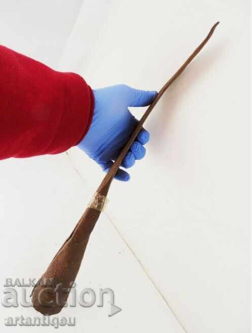 Αρχαίο σιδερένιο μεγάλο μαχαίρι, δρεπάνι Κοσέρ – πολύ σπάνιο - 7