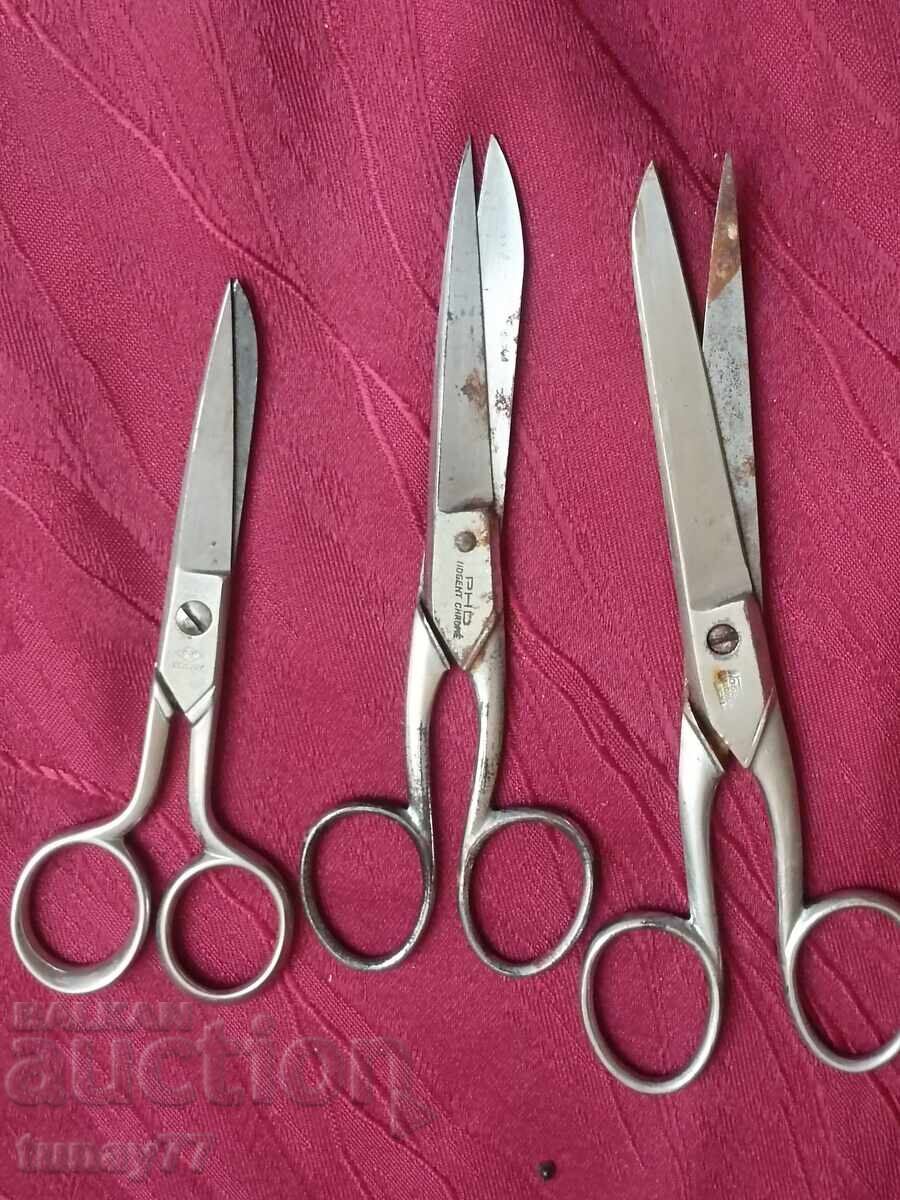Lot of old scissors with markings Lot of old scissors with markings