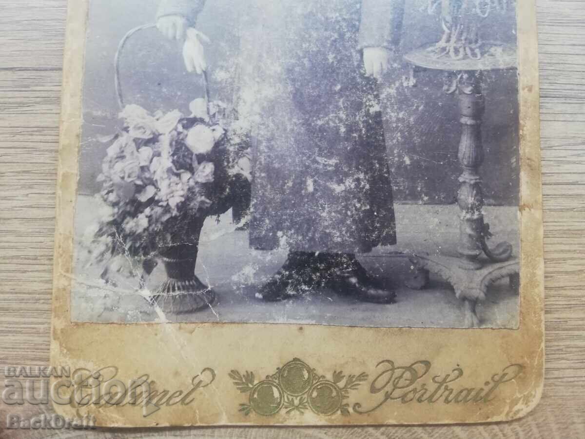 Παράδοση Παλιά Φωτογραφία σε Χαρτόνι Οπλιτης, Τσέτνικ με Στολή