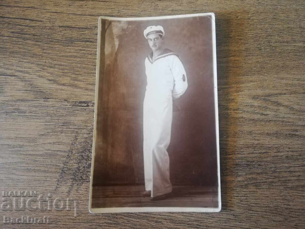 Παλιά Στρατιωτική Φωτογραφία Βασιλικός Ναύτης, Ναύτης με στολή