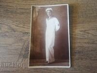 Fotografie Veche Militară Marinar Regal, Marinar cu uniformă