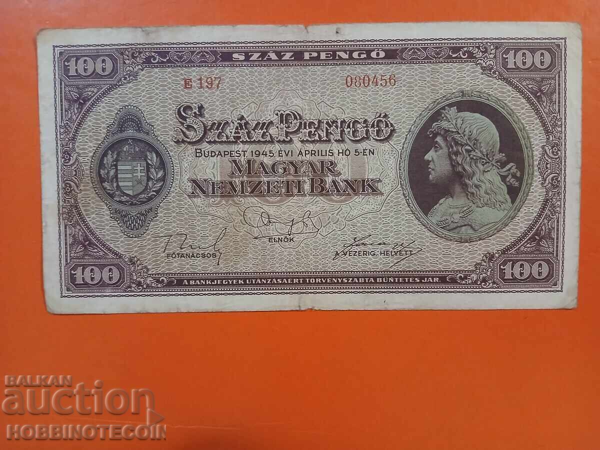 HUNGARY 100 Pengő issue 1945