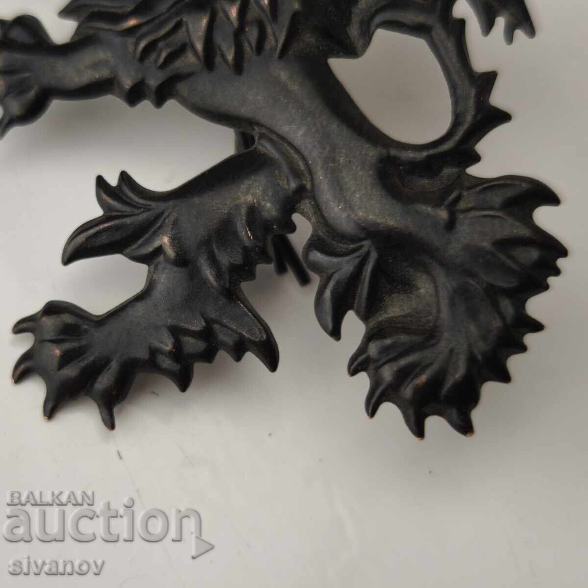 Παλιά στρατιωτική κοκάρδα λιοντάρι 90s βουλγαρικός στρατός #6137 - 5