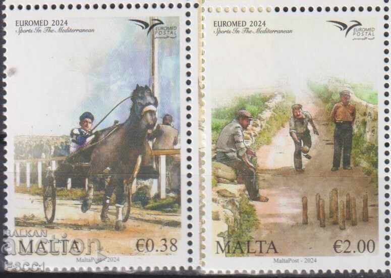 Clean Stamps Sport Euromed Postal 2024 from Malta Clean Stamps Sport Euromed Postal 2024 from Malta