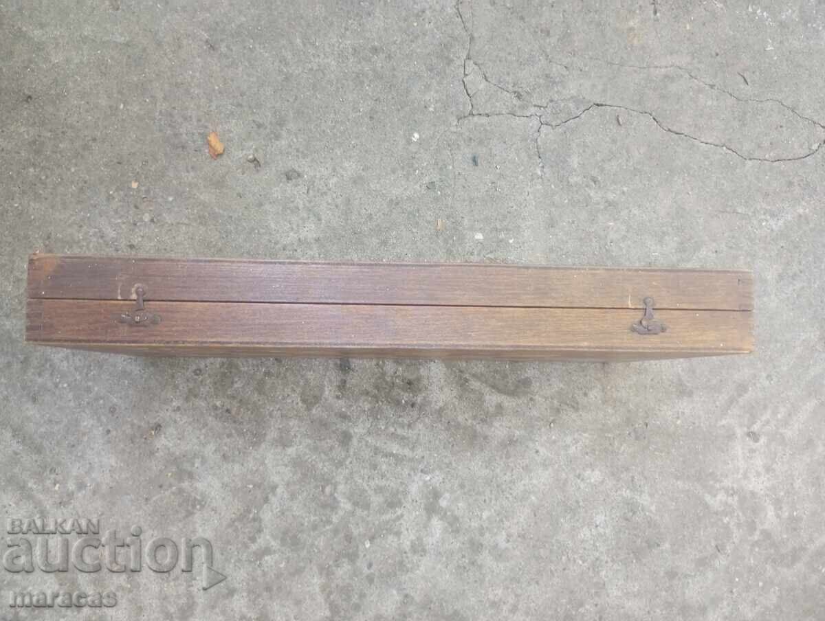 Delivery of Old chess and backgammon box with pieces