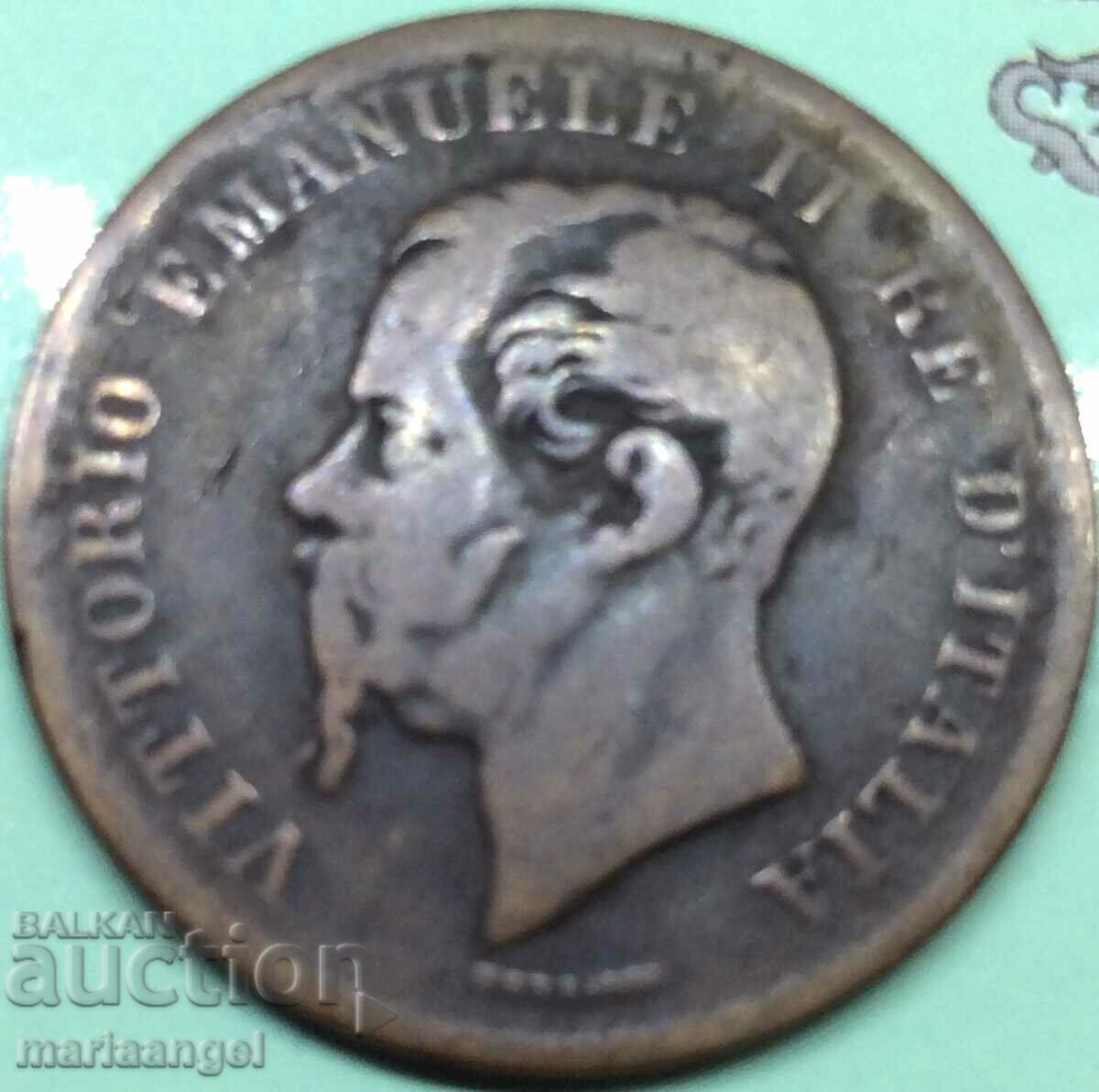 5 centesimi 1862 N - Naples Italy 25mm - 6