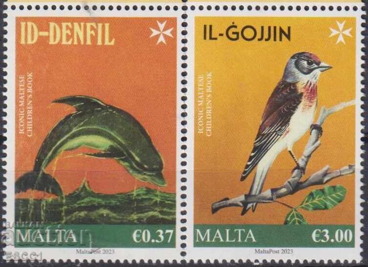 Καθαρές γραμματόσημες Fauna Dolphin Bird 2023 από τη Μάλτα Καθαρές γραμματόσημες Fauna Dolphin Bird 2023 από τη Μάλτα