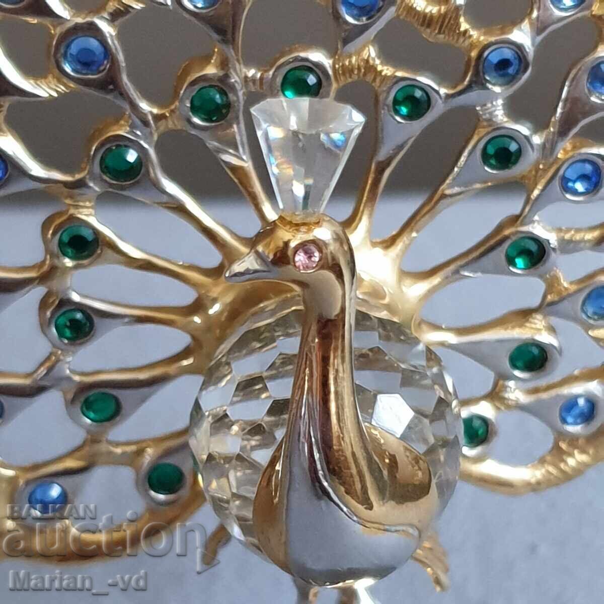 Crystal glass peacock - 5