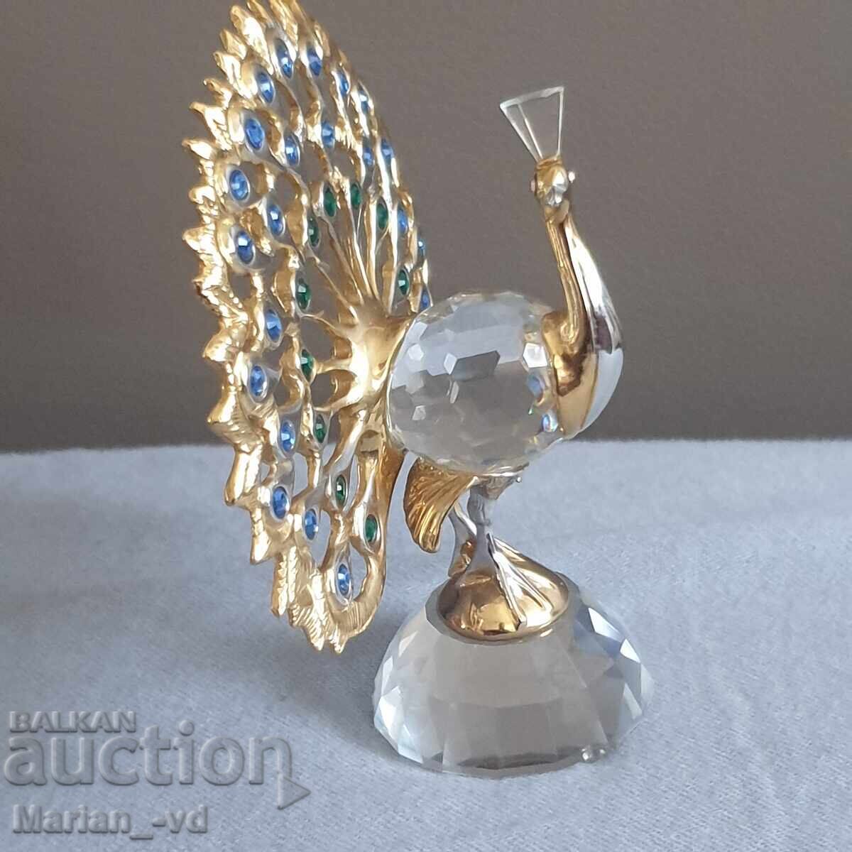 Crystal glass peacock - 6
