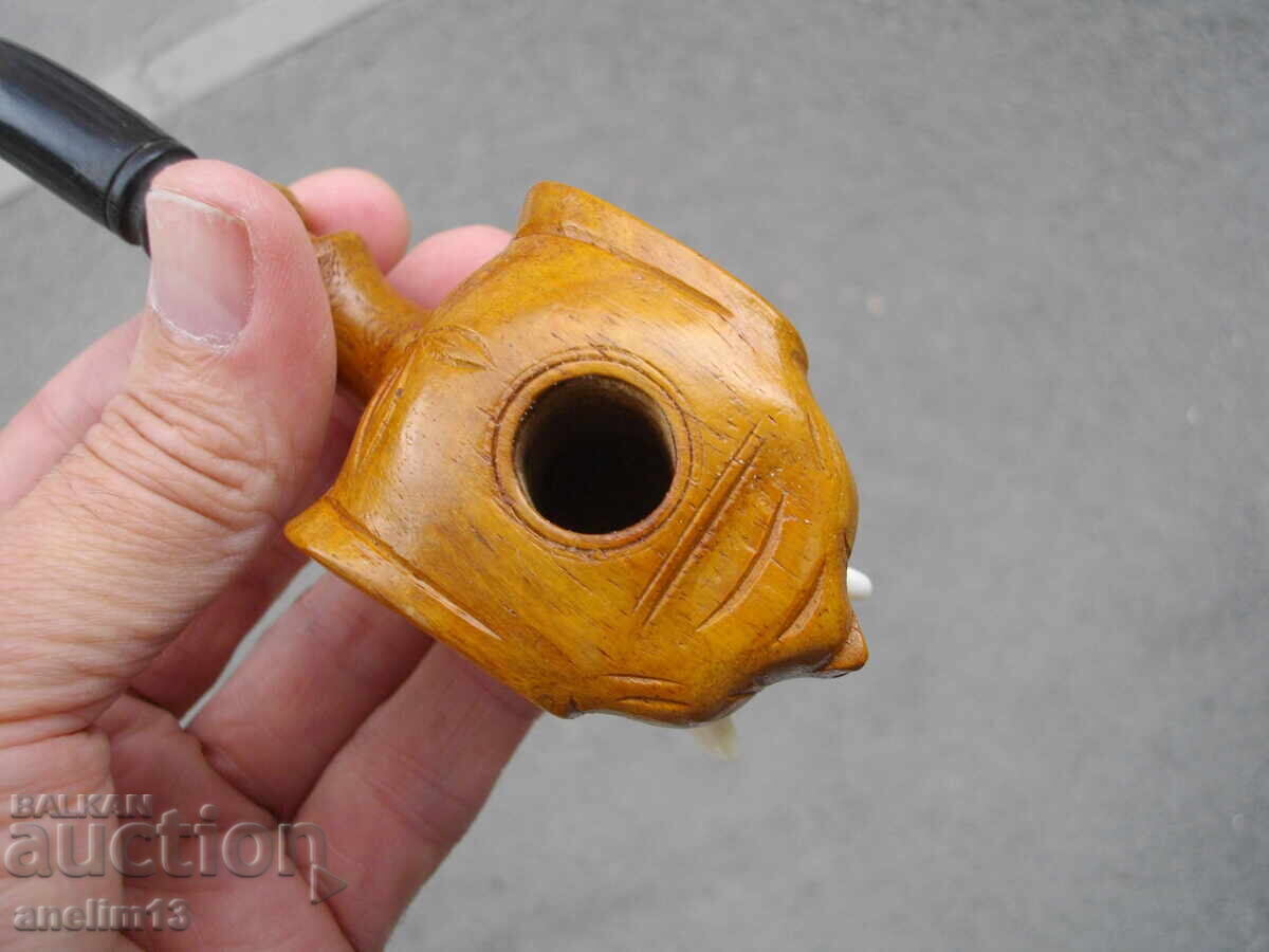 LULE VECHI DE COLECȚIE ELEFANT SCULPTAT ÎN LEMN CORN DE BIVOL - 6