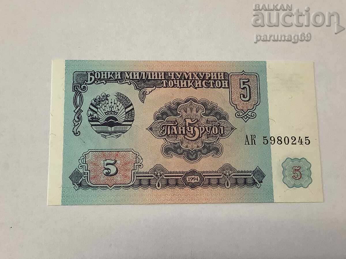 Τατζικιστάν 5 ρούβλια 1994 έτους UNC